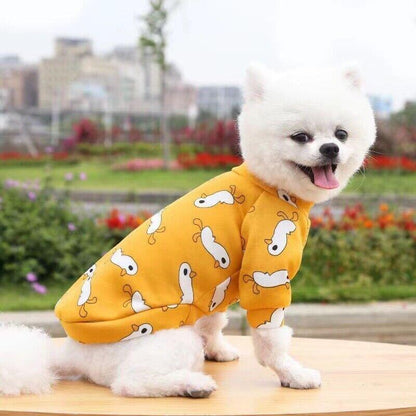 L Size Cute Pet Dog Warm Jumper Sweater Clothes Puppy Cat Knitwear Knitted Coats Winter - Blue Rabbit