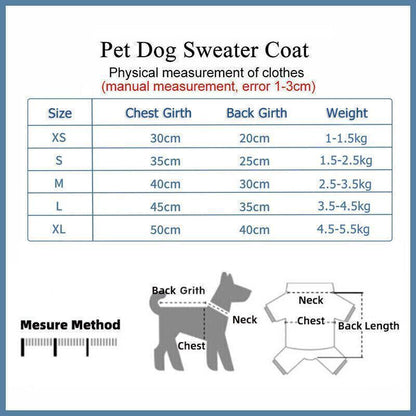 L Size Cute Pet Dog Warm Jumper Sweater Clothes Puppy Cat Knitwear Knitted Coats Winter - Green Lemon