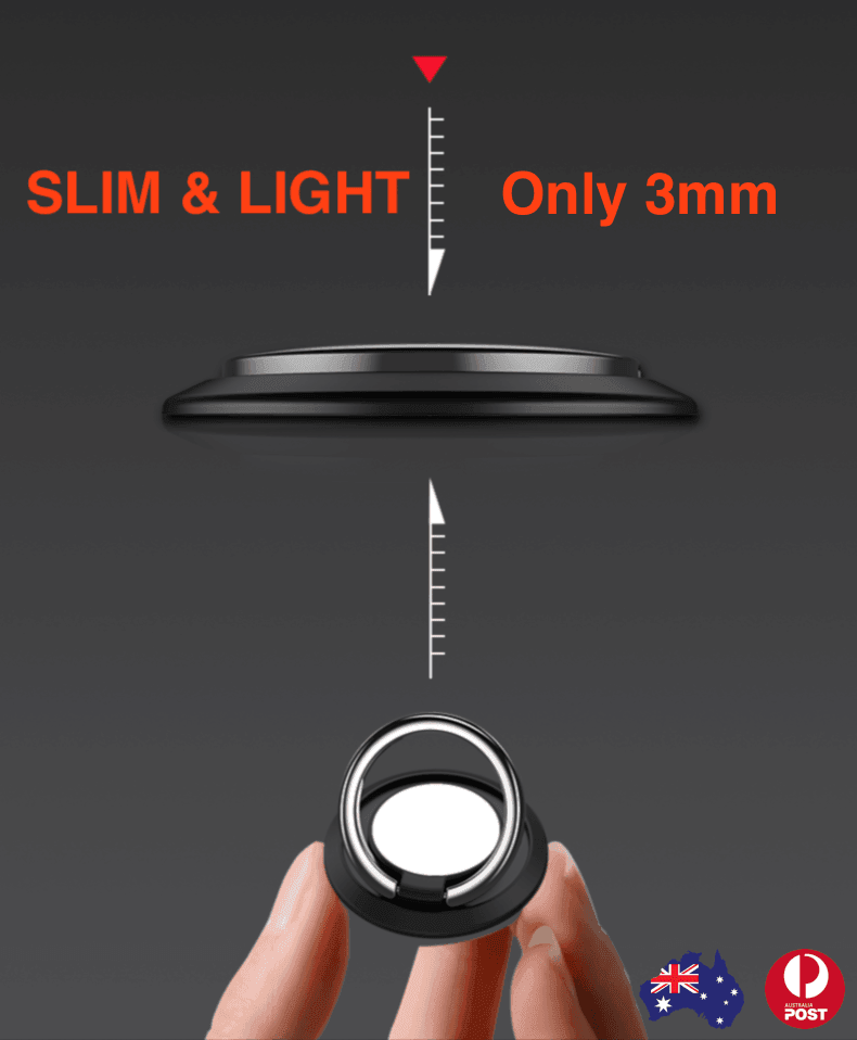 Iring Phone Ring Finger Holder Stand Car Mount Hook For Iphone Ipad Mobile Grip - A2- Silver