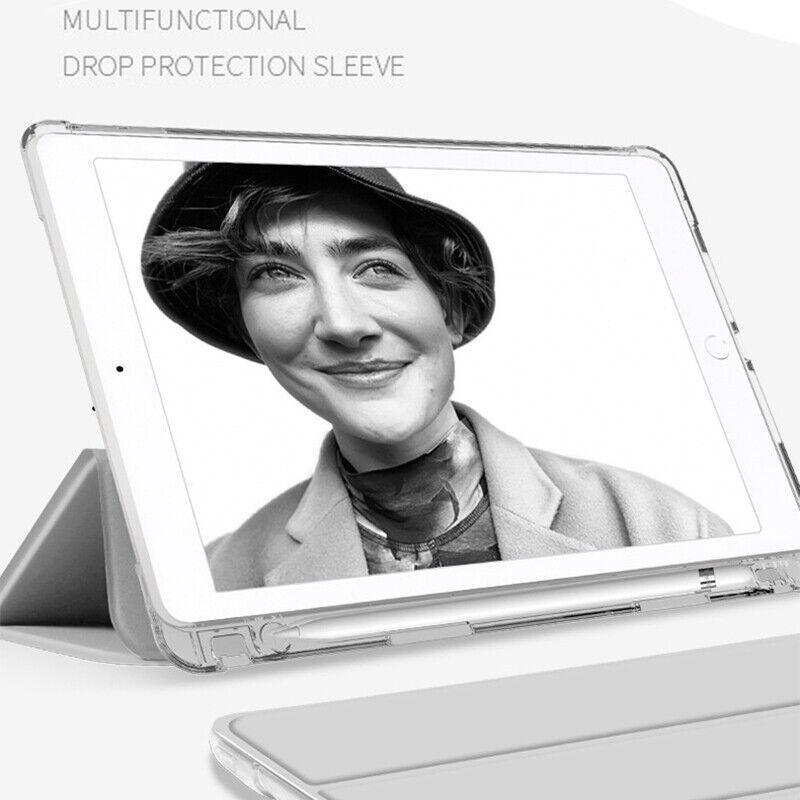 Shockproof Silicone iPad Air 4 Cover with Pencil Slot and Smart Wake - Black