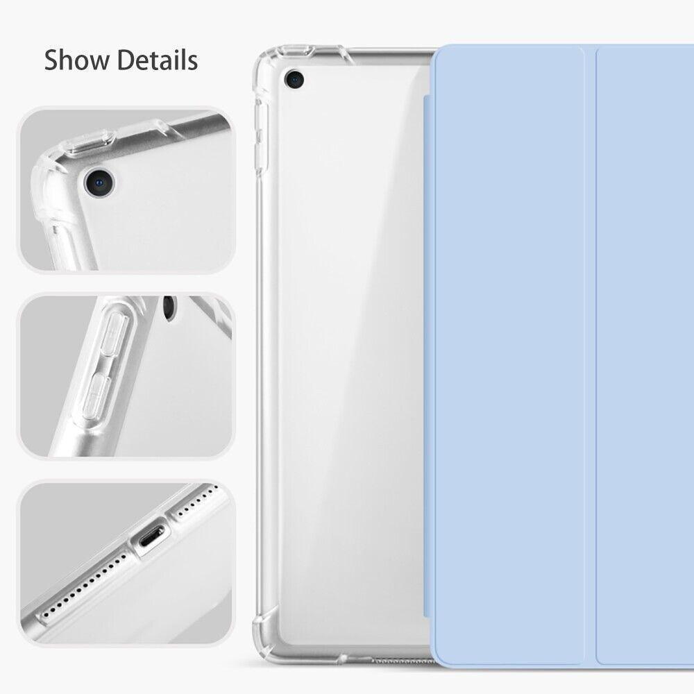 Shockproof Silicone iPad Air 4 Cover with Pencil Slot and Smart Wake - Black