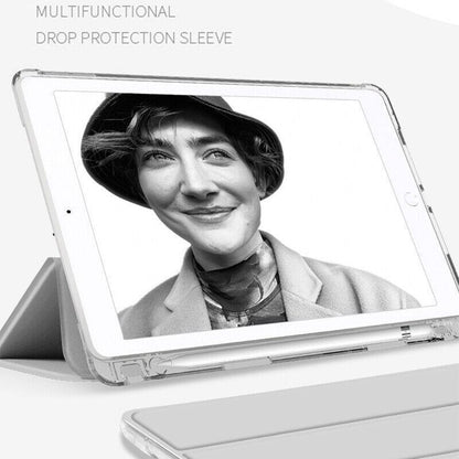 Shockproof Silicone iPad Air 4 Cover with Pencil Slot and Smart Wake - Maccha Green