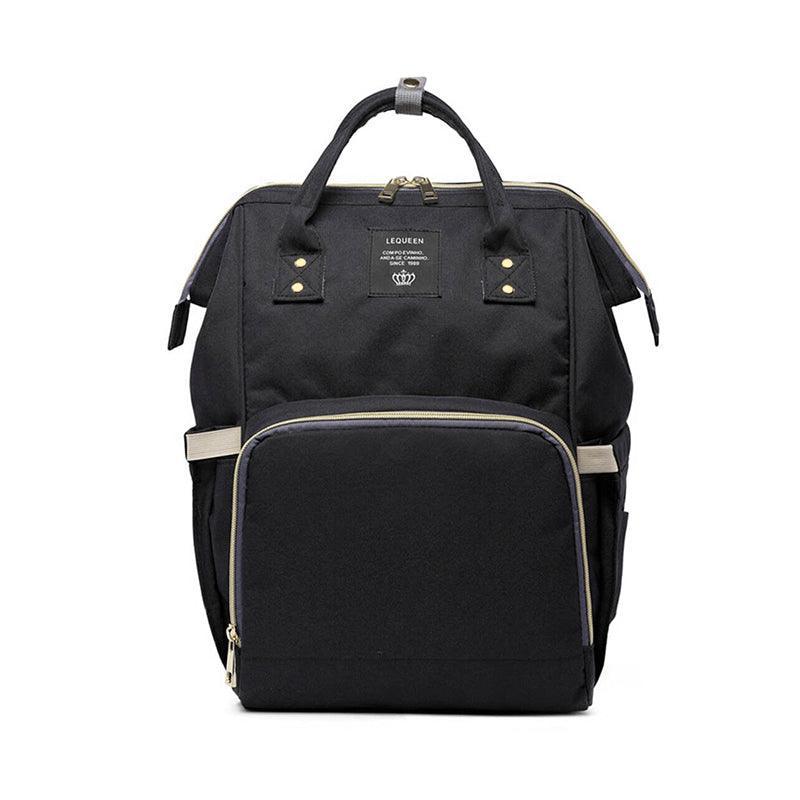 Luxury Multifunctional Diaper Nappy Backpack Maternity Mummy Changing Bag - Black