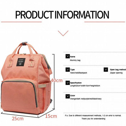 Luxury Multifunctional Diaper Nappy Backpack Maternity Mummy Changing Bag - Wavy Grain