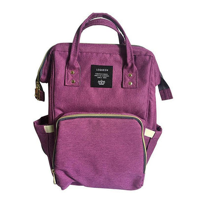 Luxury Multifunctional Diaper Nappy Backpack Maternity Mummy Changing Bag - Tangerine Pink