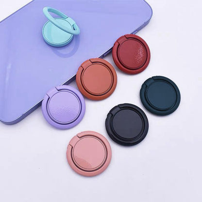 NEW 1PC Ring Mobile Phone Holder Solid Color Ring Bracket 360 Rotation - Orange