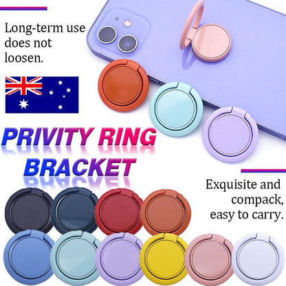 NEW 1PC Ring Mobile Phone Holder Solid Color Ring Bracket 360 Rotation - White