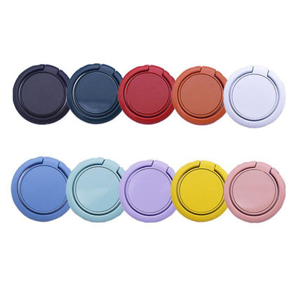 NEW 1PC Ring Mobile Phone Holder Solid Color Ring Bracket 360 Rotation - Yellow