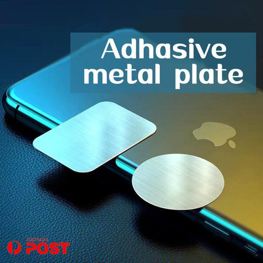 2X/8X Metal Plate Disc For Magnet Magnetic Car Dash Phone Gps Mount Stand Holder - 2x (1 Rectangular+1 Round)