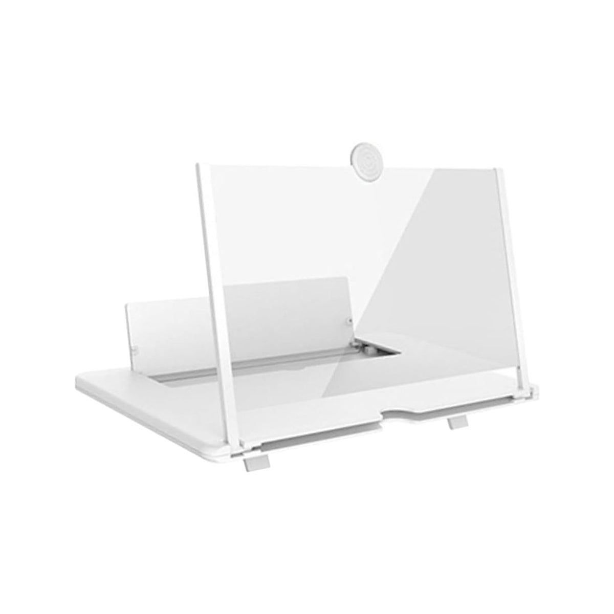 12" Folding Amplifier Stand Adjustable 3D Mobile Phone Screen Magnifier - White