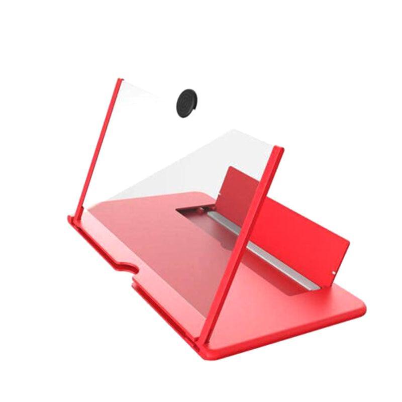 12" Folding Amplifier Stand Adjustable 3D Mobile Phone Screen Magnifier - White
