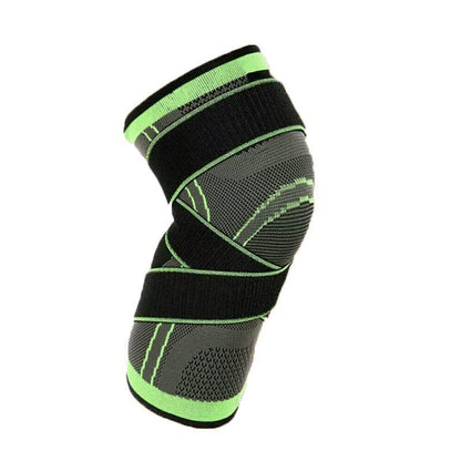 3D Weaving Knee Brace Breathable Sleeve Support Running Jogging Joint Pain Leg Green - Green-L