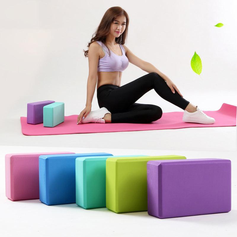 2PCS Yoga Blocks Foam Brick Fitness Exercise Stretch Gym Pilates Tool - Green