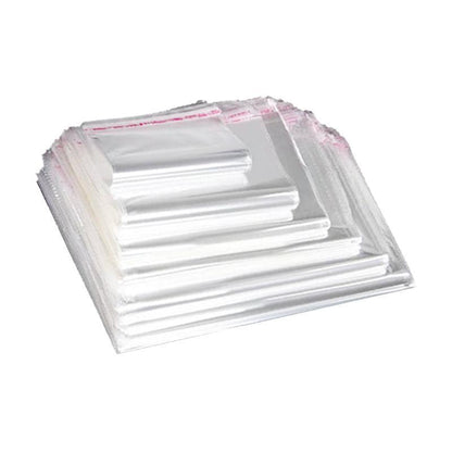 Multi-size Clear Self-Seal Cellophane Bags - Bulk Adhesive Opp - 30*44+4