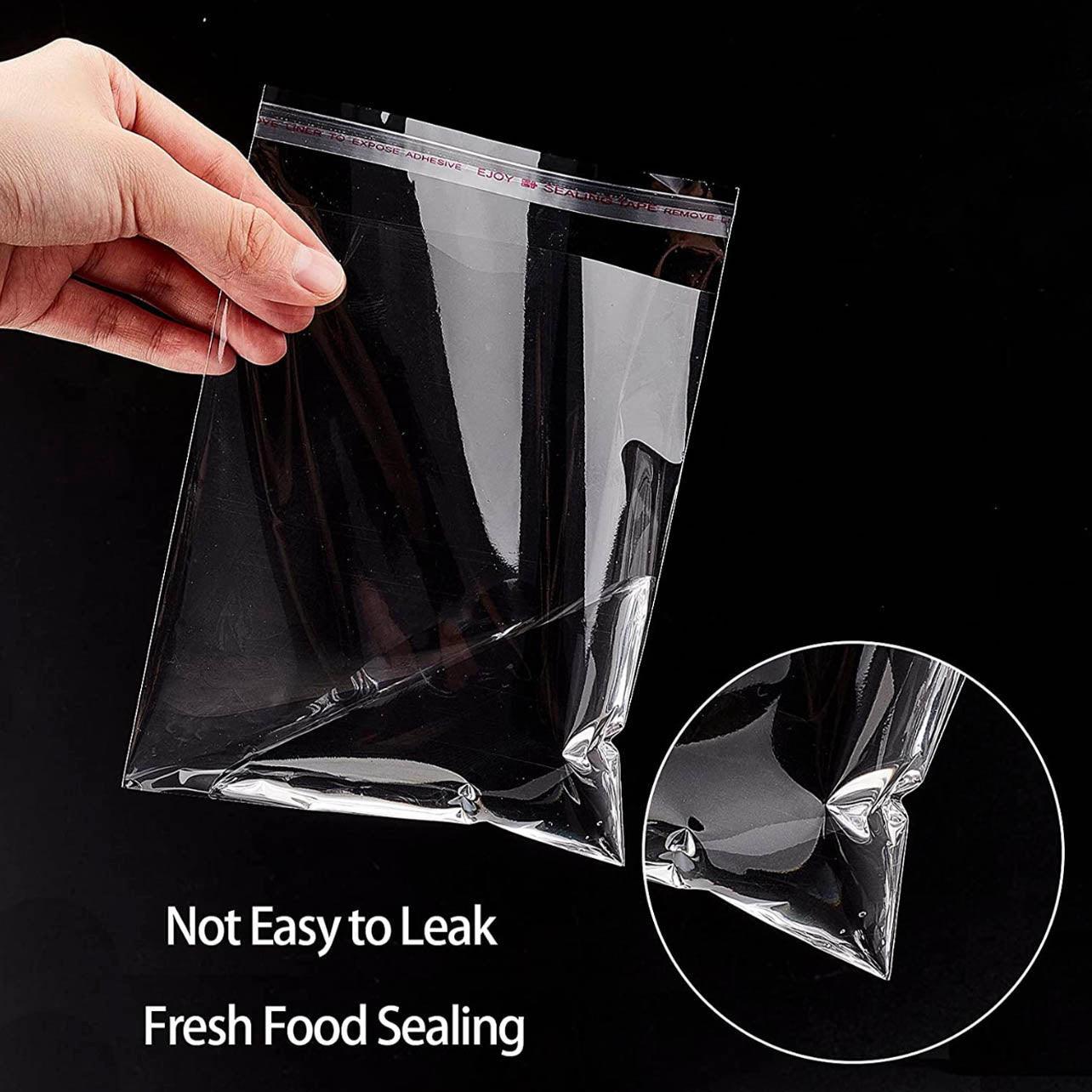 Multi-size Clear Self-Seal Cellophane Bags - Bulk Adhesive Opp - 30*44+4