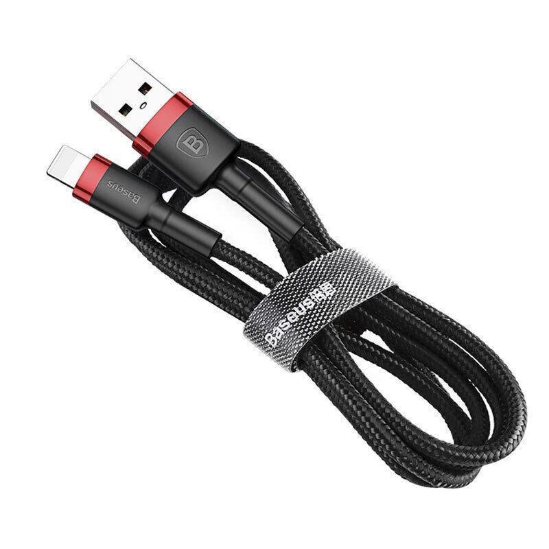 Baseus USB Charging Cable Data Charger Cord For iPhone 13 12 11 XS XR 8 7 iPad 2PCS 2M - Red+ Red 2PCS 2M