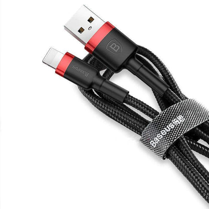 Baseus USB Charging Cable Data Charger Cord For iPhone 13 12 11 XS XR 8 7 iPad 1PC 2M - Red+ Red