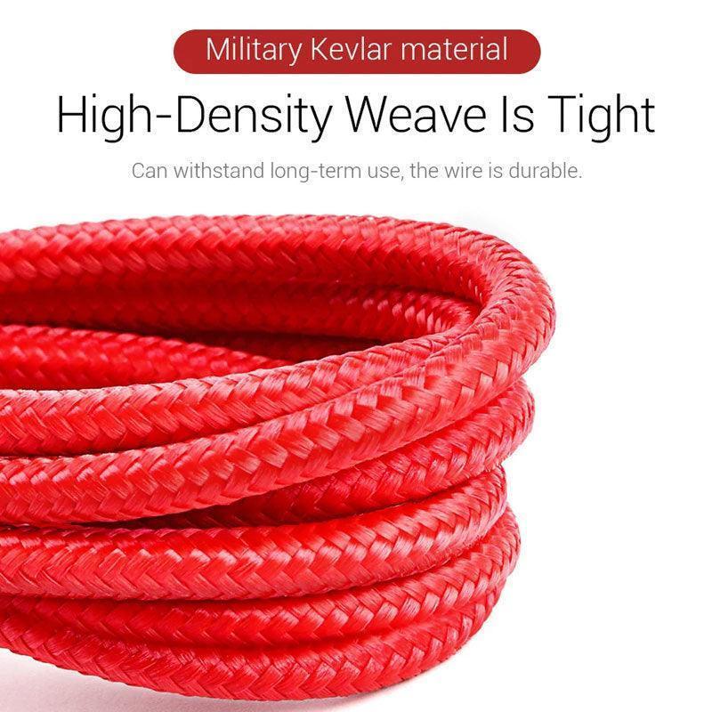 Baseus USB Charging Cable Data Charger Cord For iPhone 13 12 11 XS XR 8 7 iPad 1PC 2M - Red+ Red