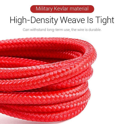 Baseus USB Charging Cable Data Charger Cord For iPhone 13 12 11 XS XR 8 7 iPad 1PC 2M - Red+ Red