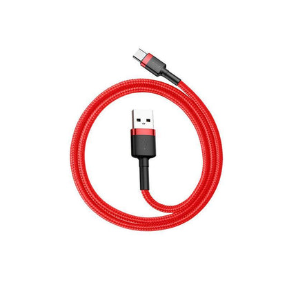 Red and Red Baseus USB To Type-C Charger Cable 3A Fast Charging For Huawei - 2M 1PC