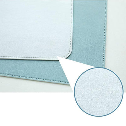 Large Leather Mouse Pad 80x40cm Desk Mat Gaming Extended Waterproof Anti Slip - Light Blue