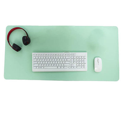 Large Leather Mouse Pad 80x40cm Desk Mat Gaming Extended Waterproof Anti Slip - Dark Blue