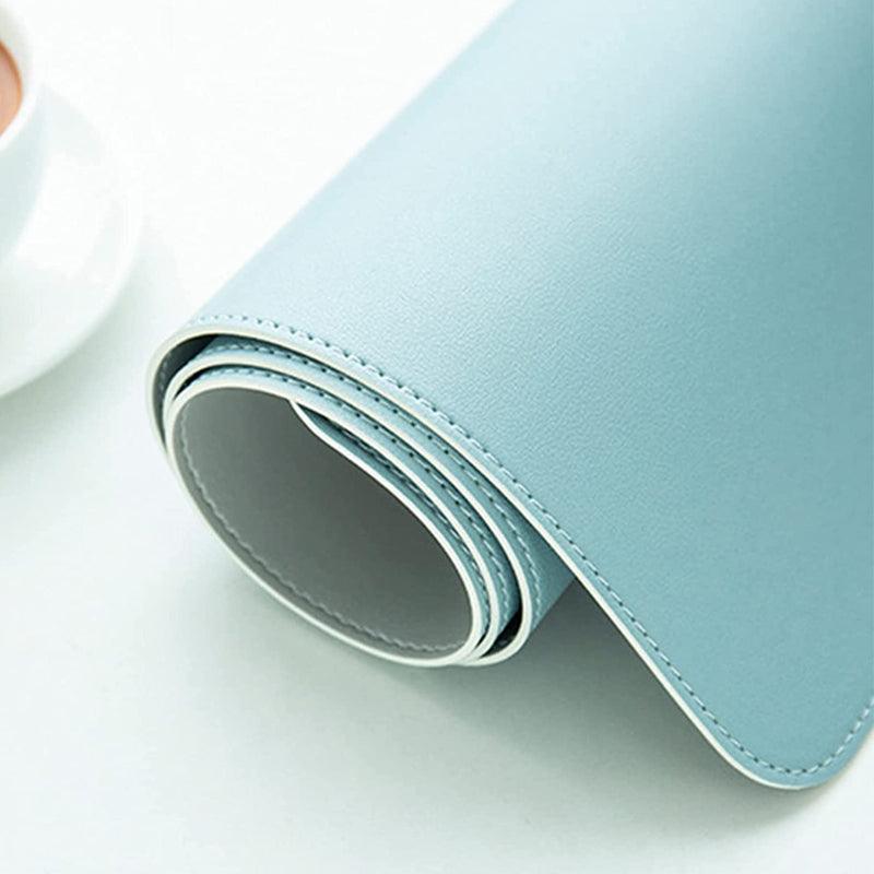 Large Leather Mouse Pad 80x40cm Desk Mat Gaming Extended Waterproof Anti Slip - Light Green