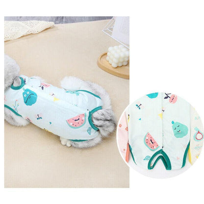 Pet Cat Postoperative Recovery Suit Pet Surgery Clothing Sterilization Weaning Pink - S（ Bust: 33cm Length: 21cm）
