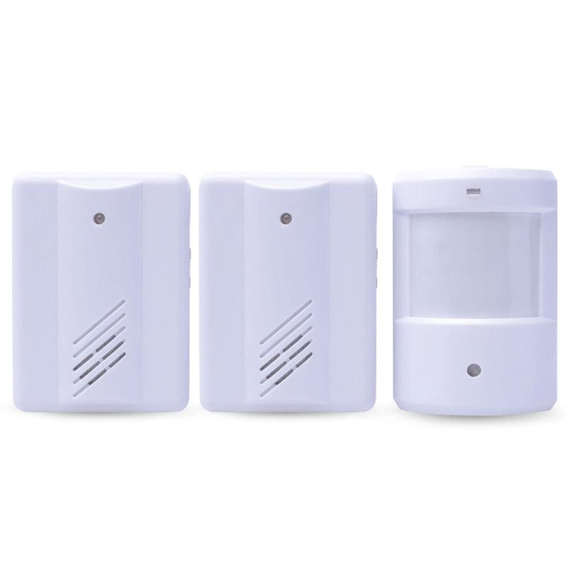 Restaurant Shop Door Entry Wireless Pir Motion Sensor Door Chime Door Bell Alarm - 1 Receiver+2 Sensors