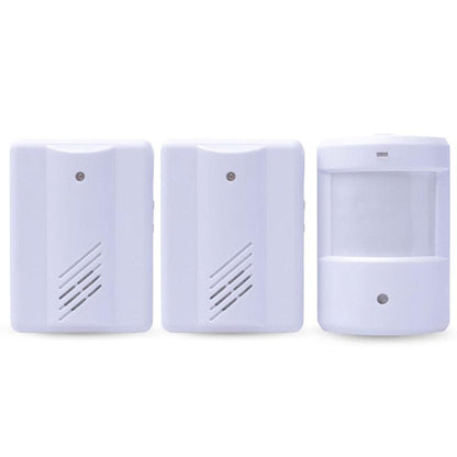 Restaurant Shop Door Entry Wireless Pir Motion Sensor Door Chime Door Bell Alarm - 1 Receiver+2 Sensors