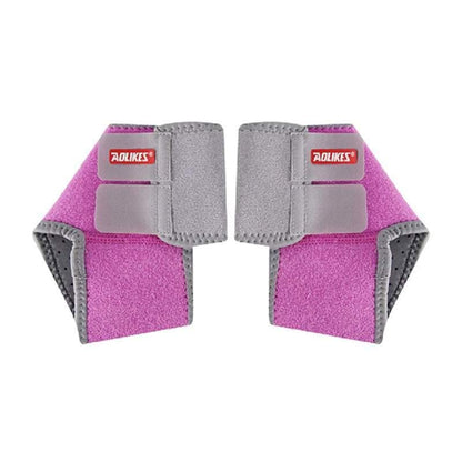 S Size AOLIKES One Pair Ankle Support Brace Wrap with Cushioned Pads - Rose Red- Small* 1 Pair
