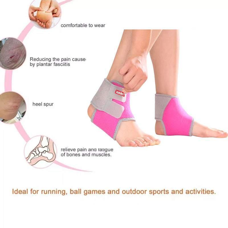 S Size AOLIKES One Pair Ankle Support Brace Wrap with Cushioned Pads - Black- Small* 1 Pair