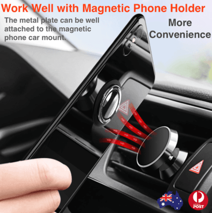 Iring Phone Ring Finger Holder Stand Car Mount Hook For Iphone Ipad Mobile Grip - A14-Blue
