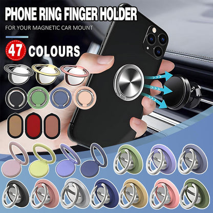 Iring Phone Ring Finger Holder Stand Car Mount Hook For Iphone Ipad Mobile Grip - A15-Rose Gold