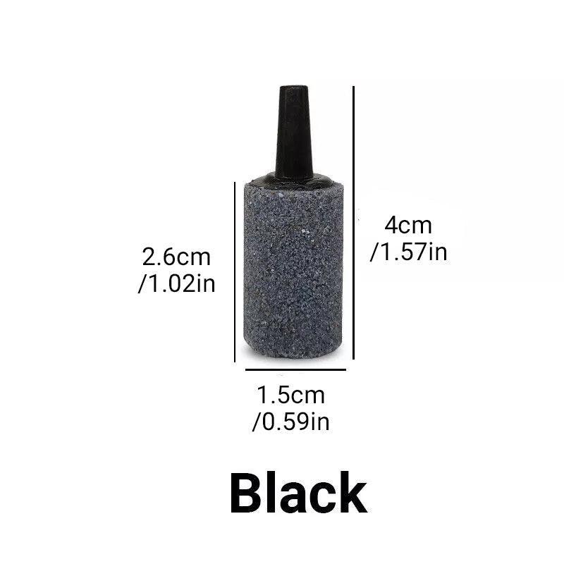 10Pcs Air Stone Aerator Diffusers for Aquarium Oxygen Bubbles - Black
