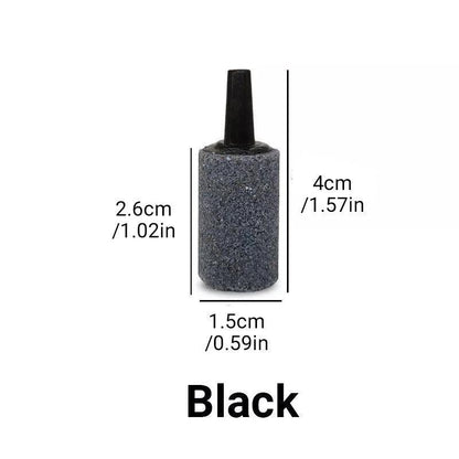 10Pcs Air Stone Aerator Diffusers for Aquarium Oxygen Bubbles - Black