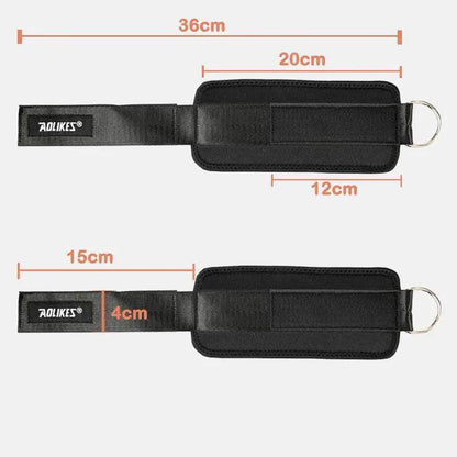 Aolikes Weight Lifting Ankle D-Ring Strap Cable Kickbacks Attachment Gym Leg - Left