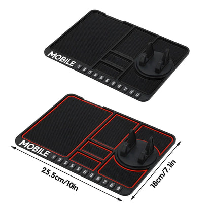 Car Mobile Phone Holder Dashboard Mount Mat Non Slip Grip Stand Anti-Slip Pad - Black