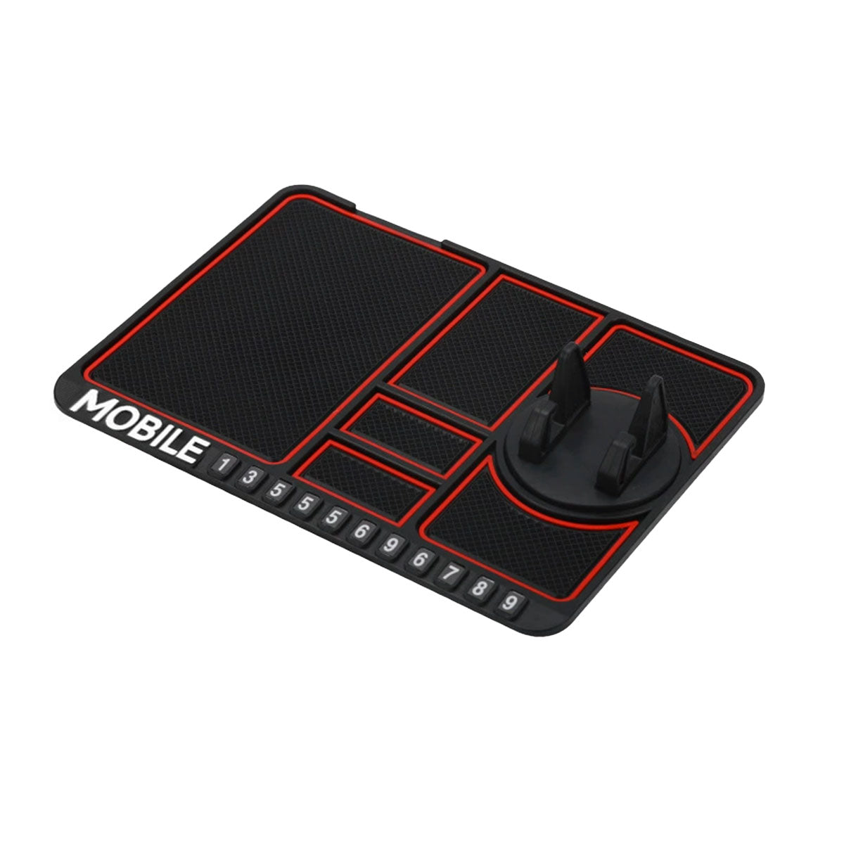 Car Mobile Phone Holder Dashboard Mount Mat Non Slip Grip Stand Anti-Slip Pad - Red