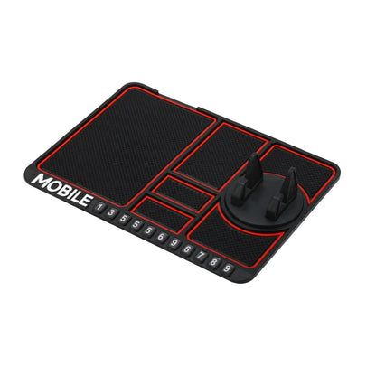 Car Mobile Phone Holder Dashboard Mount Mat Non Slip Grip Stand Anti-Slip Pad - Red