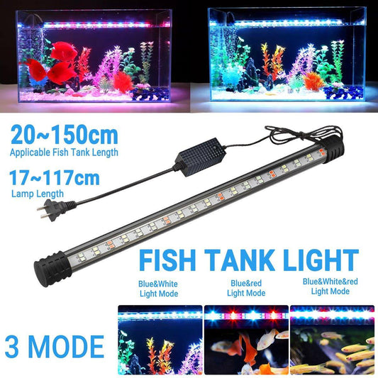 Aquarium Fish Tank Light LED Waterproof Full Spectrum Aqua Lamp RGB - 37cm 62Led