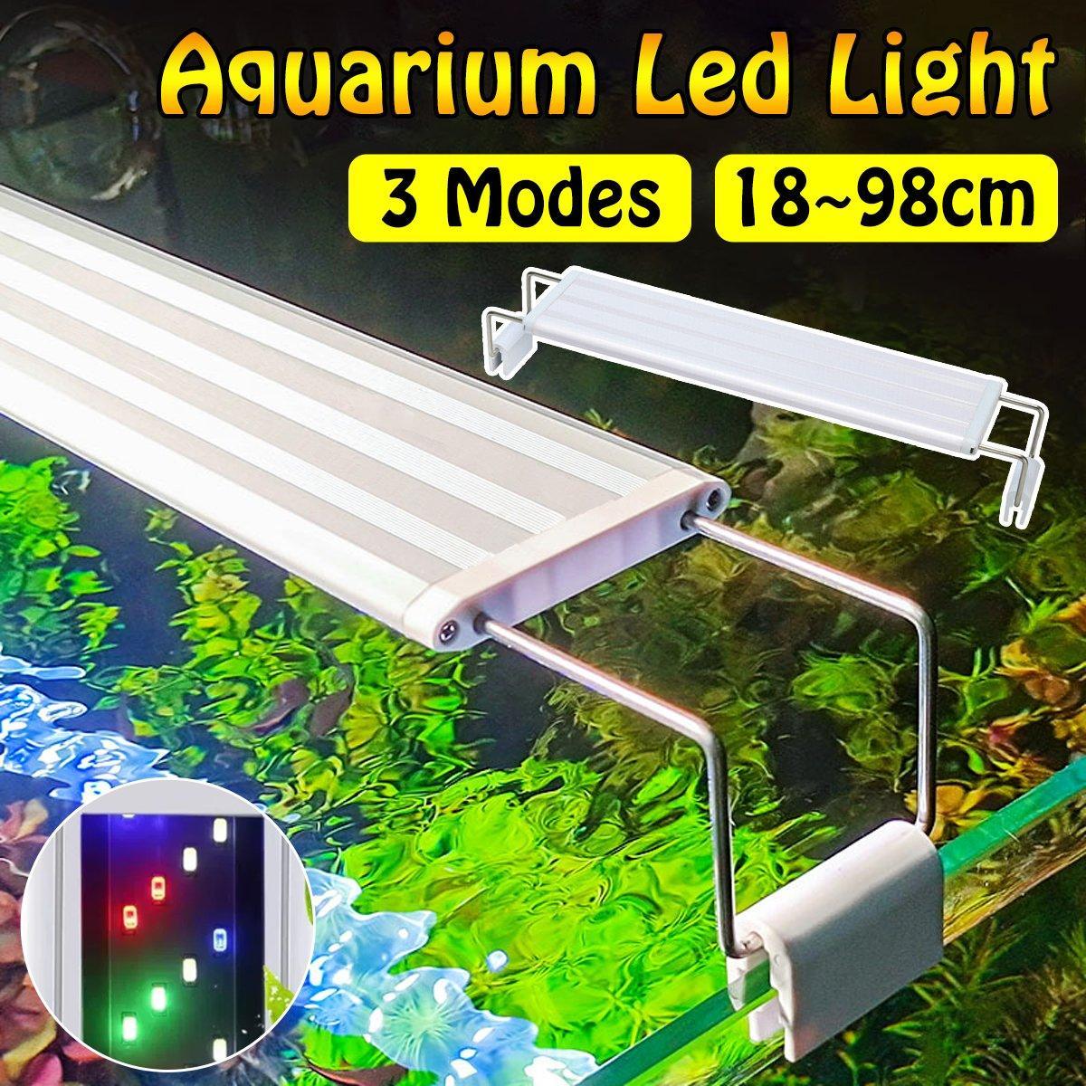 LED Colour Changing Aquarium Light Fish Tank Water Bracket Lamp Clip - 78cm