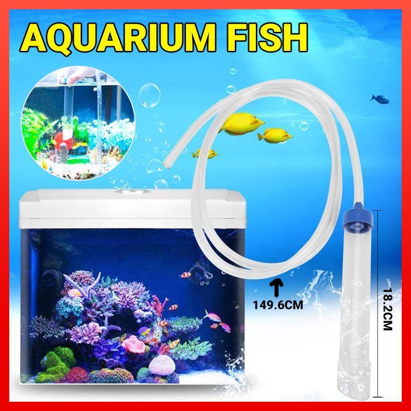 Aquarium Gravel Cleaner Siphon Hose Manual Water Changer for Small Fish Tanks