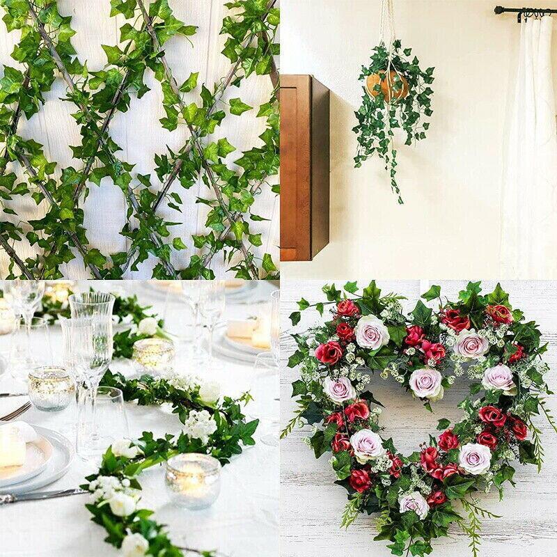 12 X 2M Artificial Ivy Vine Fake Foliage Flower Hanging Leaf Garland Plant Party - Grape Leaves