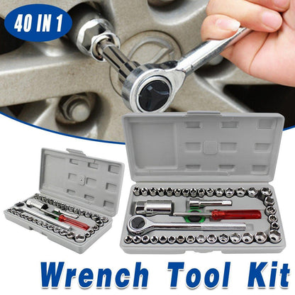 40pcs Auto Repair Tool Kit Set Car Maintenance Mechanics Garage Hand Tools