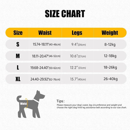 Decompression Back Leg Strap for Injured and Older Dogs Support Harness Aid - L