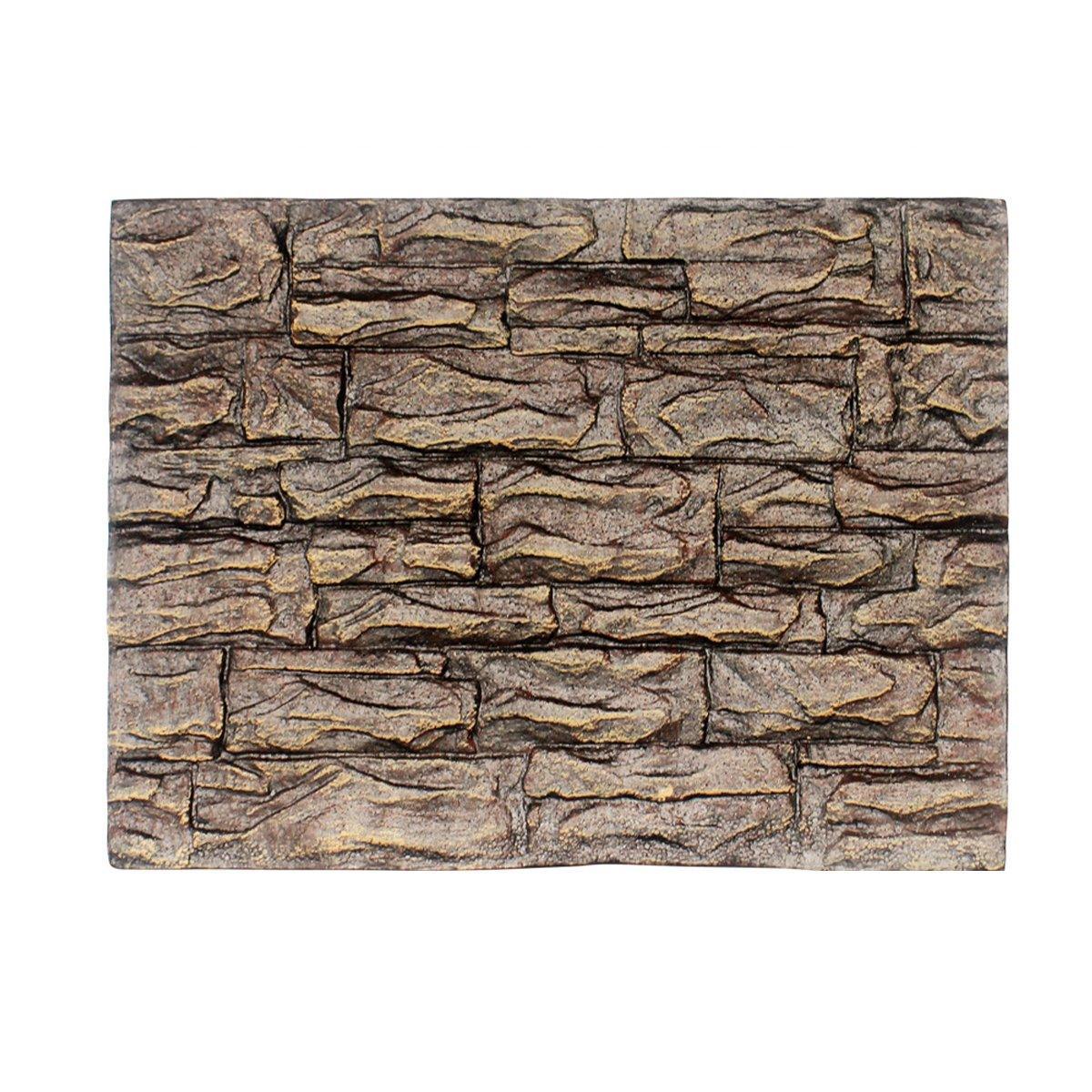 Pet Reptile Tank Board 3D Foam Backgrounds and Habitat Decoration 9 Styles - A