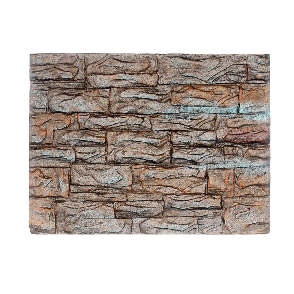Pet Reptile Tank Board 3D Foam Backgrounds and Habitat Decoration 9 Styles - A