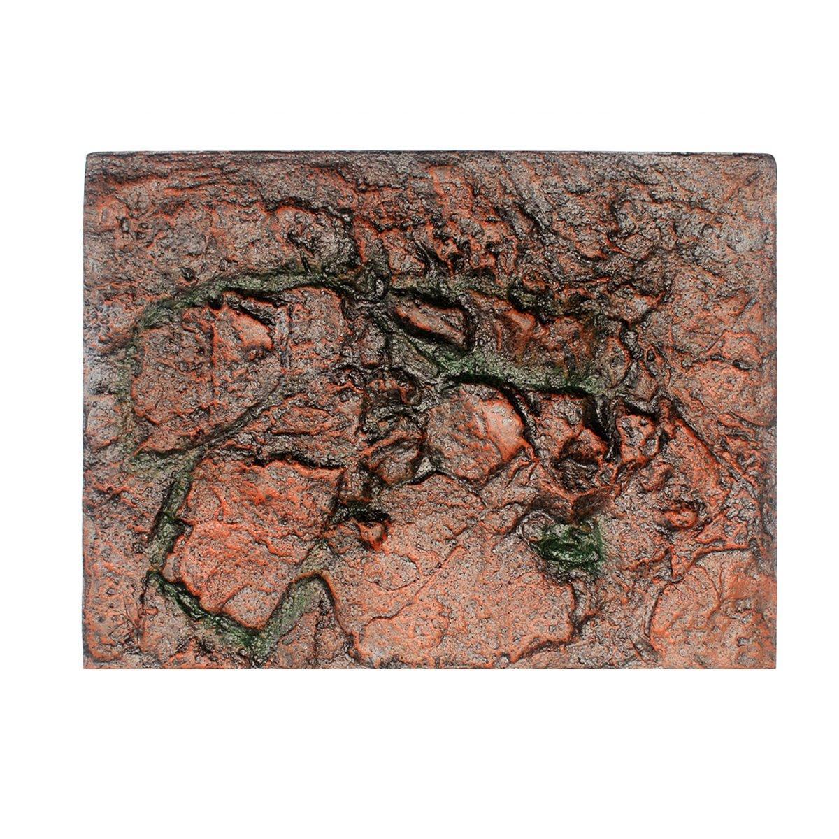 Pet Reptile Tank Board 3D Foam Backgrounds and Habitat Decoration 9 Styles - E