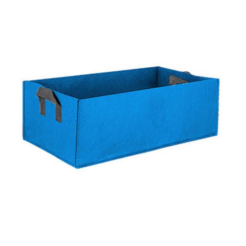 8pcs Felt Rectangular Planting Bags Vegetable Grow Bags Non-Woven Flower Pots - Blue 8pcs-60x30x20